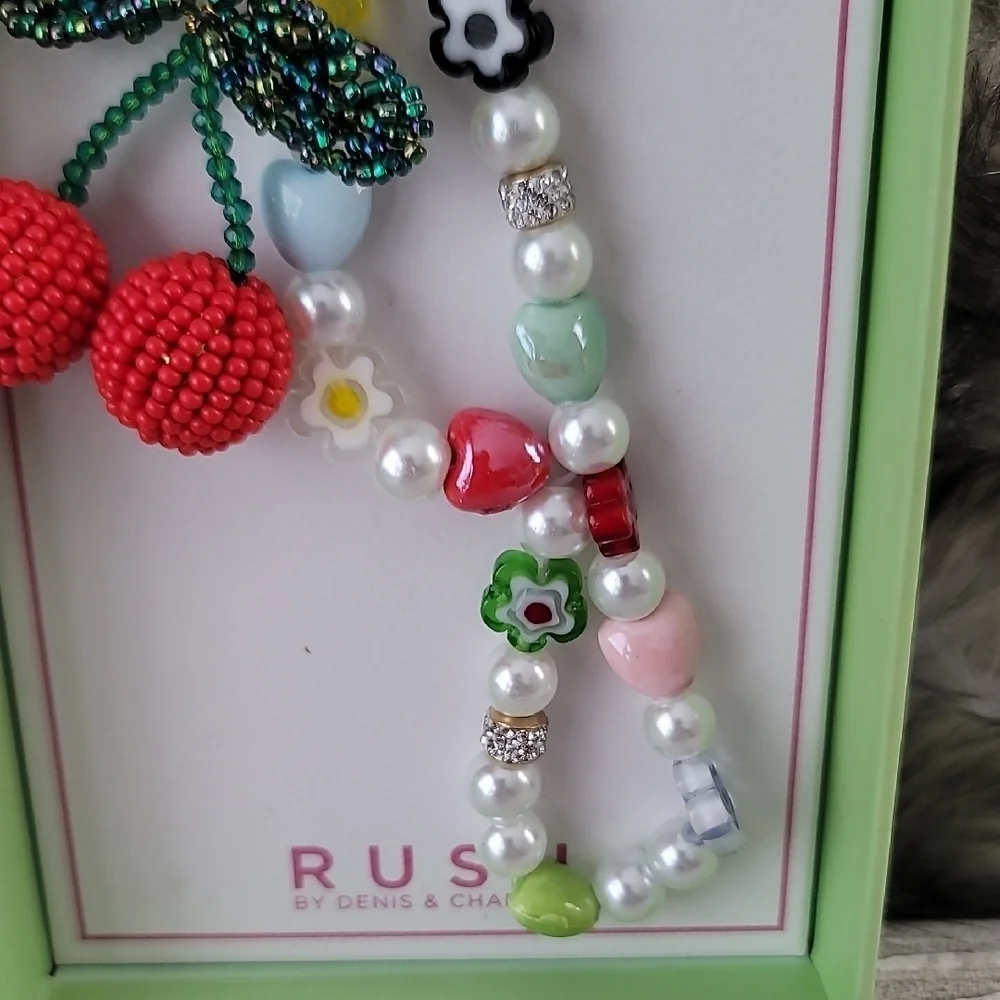 Cherry Beaded Key Holder